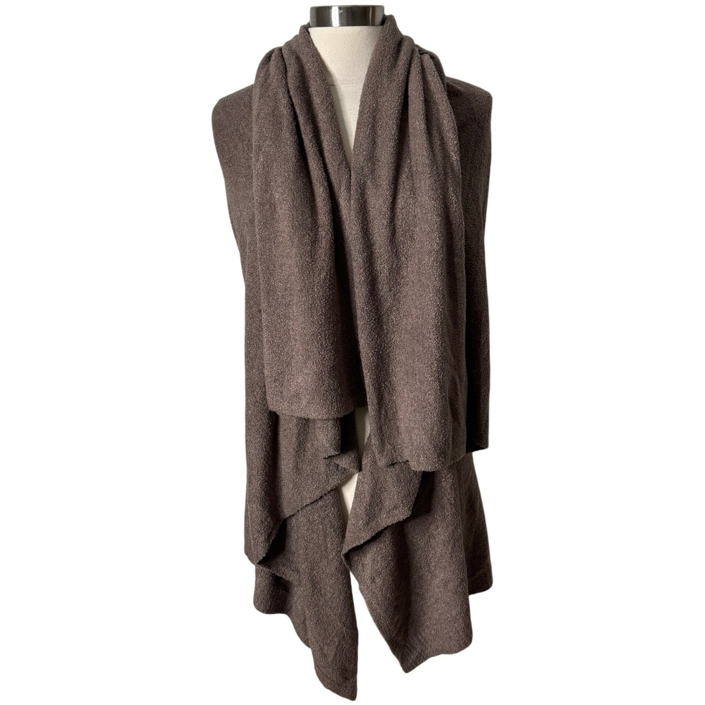 Barefoot Dreams CozyChic Lite Weekend Wrap Cardigan Brown Women's One Size